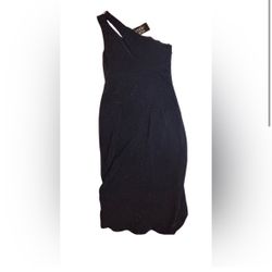 NWT Elegant Cocktail Dress Black One Strap Women's Dress