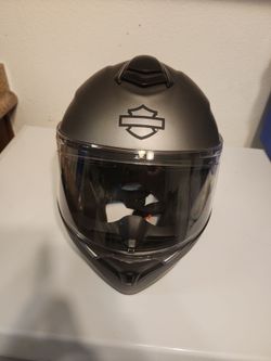 Large Harley Davidson Gray Modular Motorcyxle Helmet