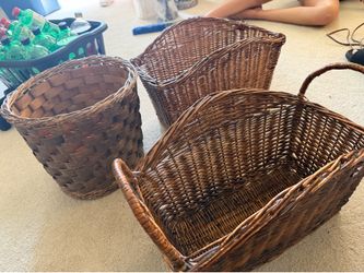 Bundle of 3 Wicker Baskets!