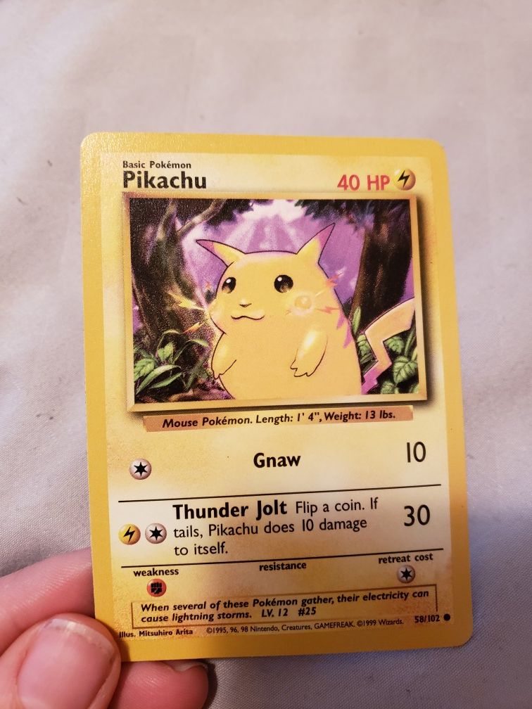 Pikachu pokemon card