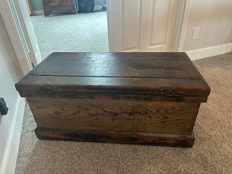 Antique Primitive Trunk Chest Carpenters Toolbox