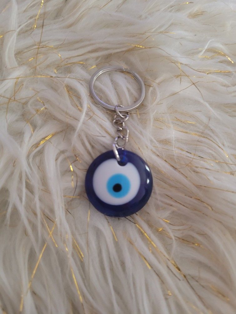 Blue Evil Eye Keychain