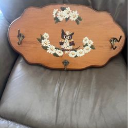 Vintage Hand, Painted Wall And Hook Rack