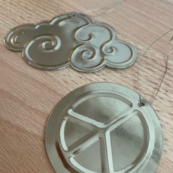 Gold metal ornaments