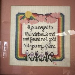 Framed Friendship Needlepoint 