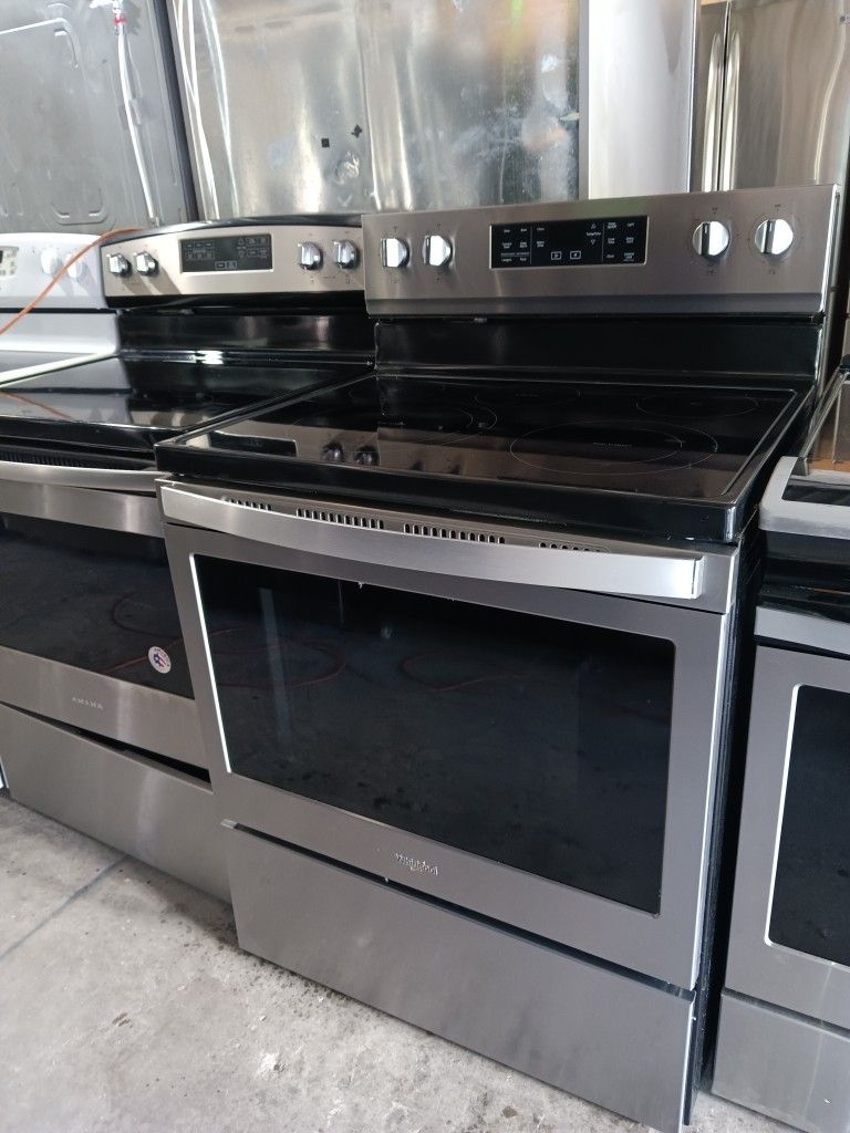 Frigidaire Glass Top Stove Stainless Steel Everything Works Good 💯