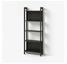 (4)5-Shelf Ladder Bookcase Dark Brown