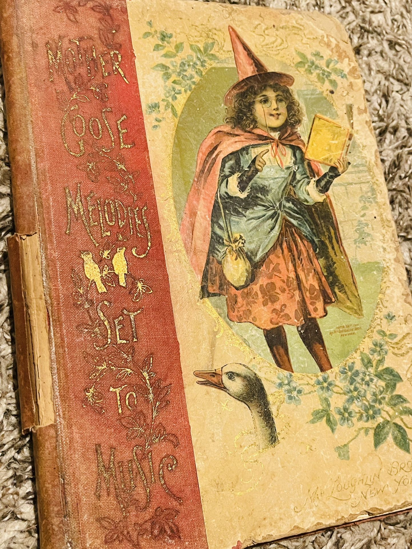 Vintage Mother Goose Melodies Set To Music Book
