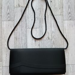 Courtenay Women's Long Black Evening Purse 9" x 4.5"