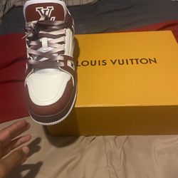 Louis Vuitton Maroon And White