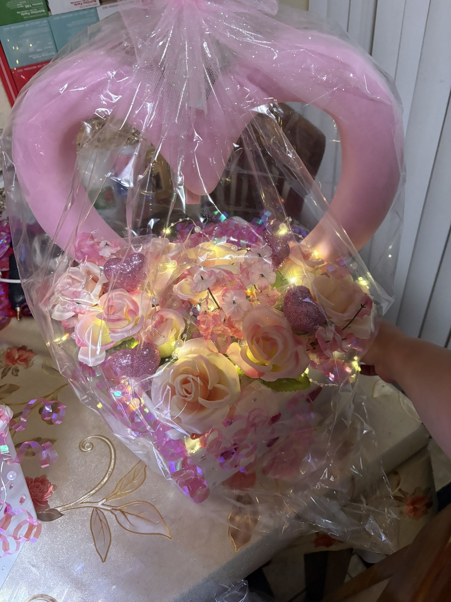 💝💝💝Mother’s Day Basket 💝💝💝 Eternal Bouquet Basket With Lights!
