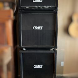 Crate 160-watt Full Stack - G1600XL Amp, GS412SS GE412R Cabs