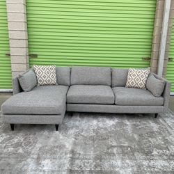 *Free Delivery* Large Oversized Gray Modern Sectional Couch Sofa