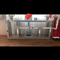Mirrored Tv Stand /bookshelf 