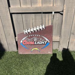 Chargers Metal Coors Light Sign NFL San Diego LA