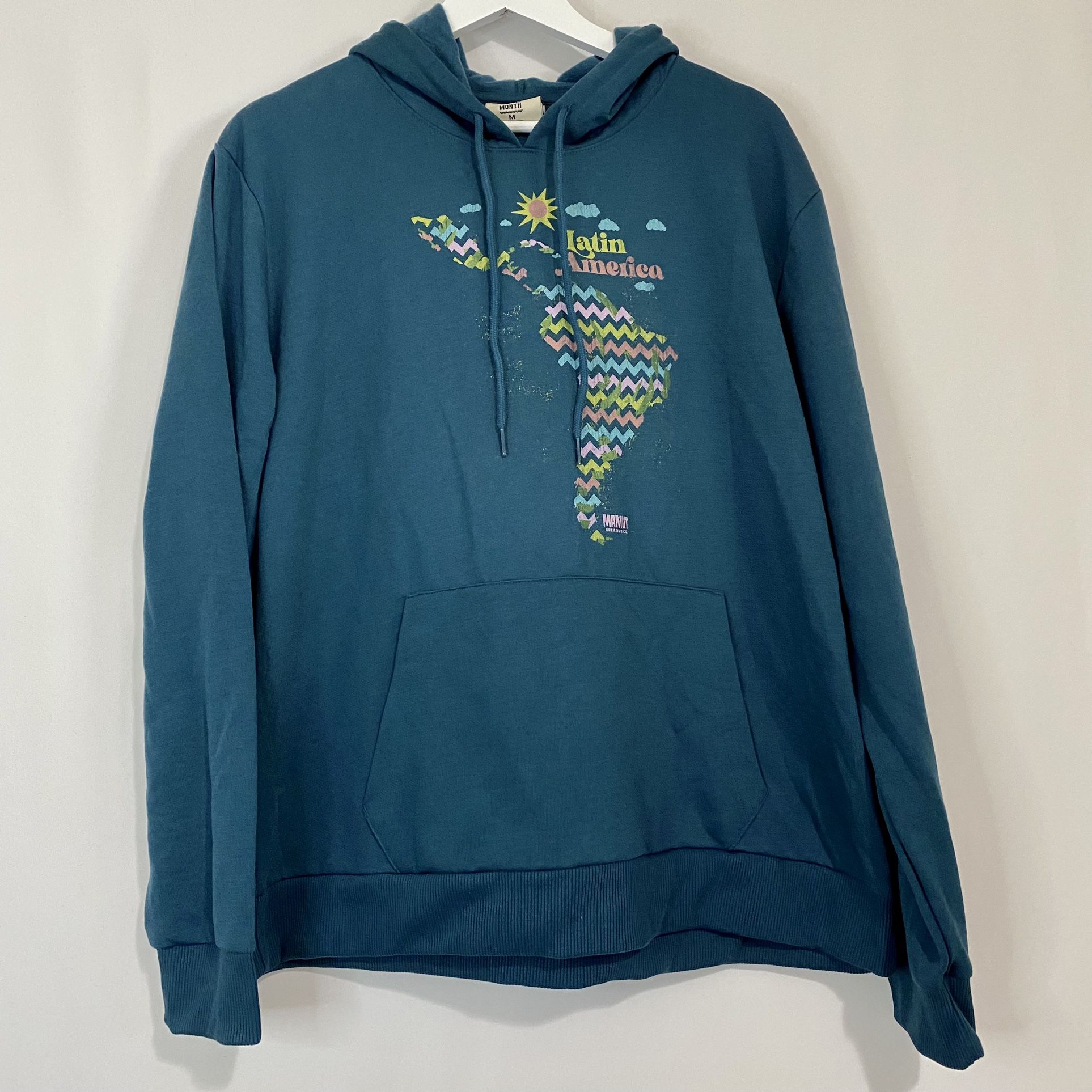 Mamut for Target Women’s Latino Heritage Latin America Hoodie Teal Size Med NWT