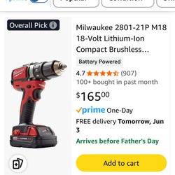 Milwaukee Drill  2801-20 