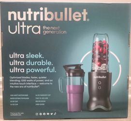 NutriBullet Ultra 1200W Single Serve Blender w/ 32 oz Cup, 8-Piece, Gray