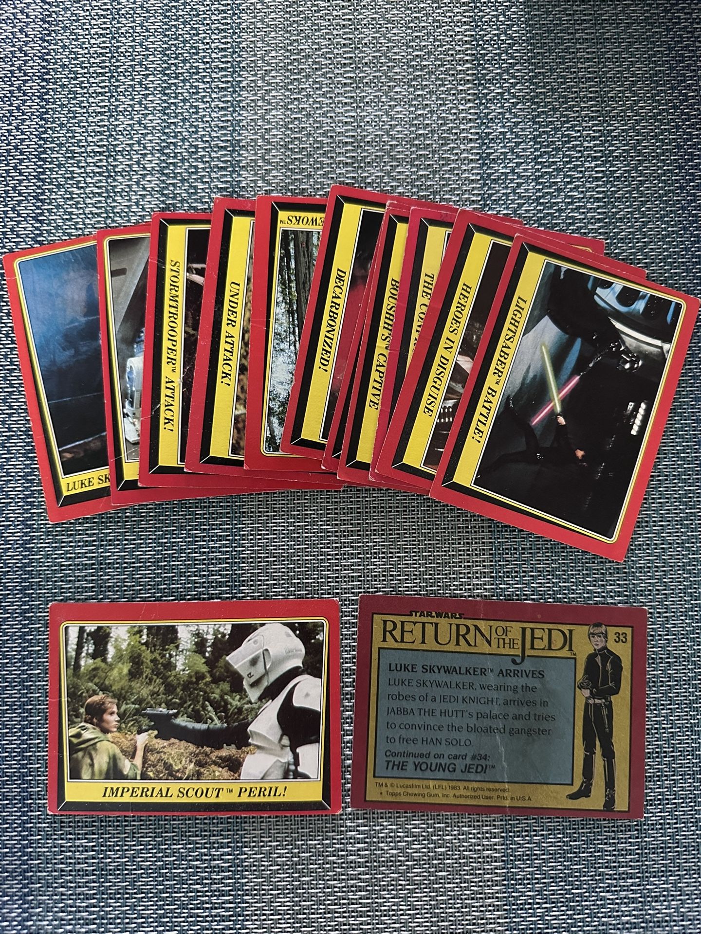 Return Of The Jedi Topps Trading Cards