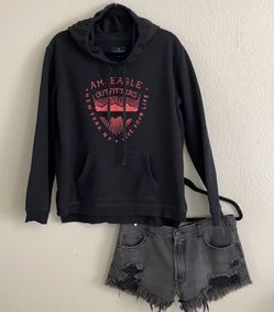 AEO Hoodie Size: M and A&F High Rise Shorts size: 6w28