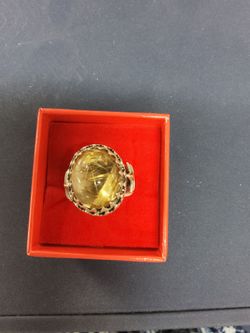 Yellow and silver fashion ring