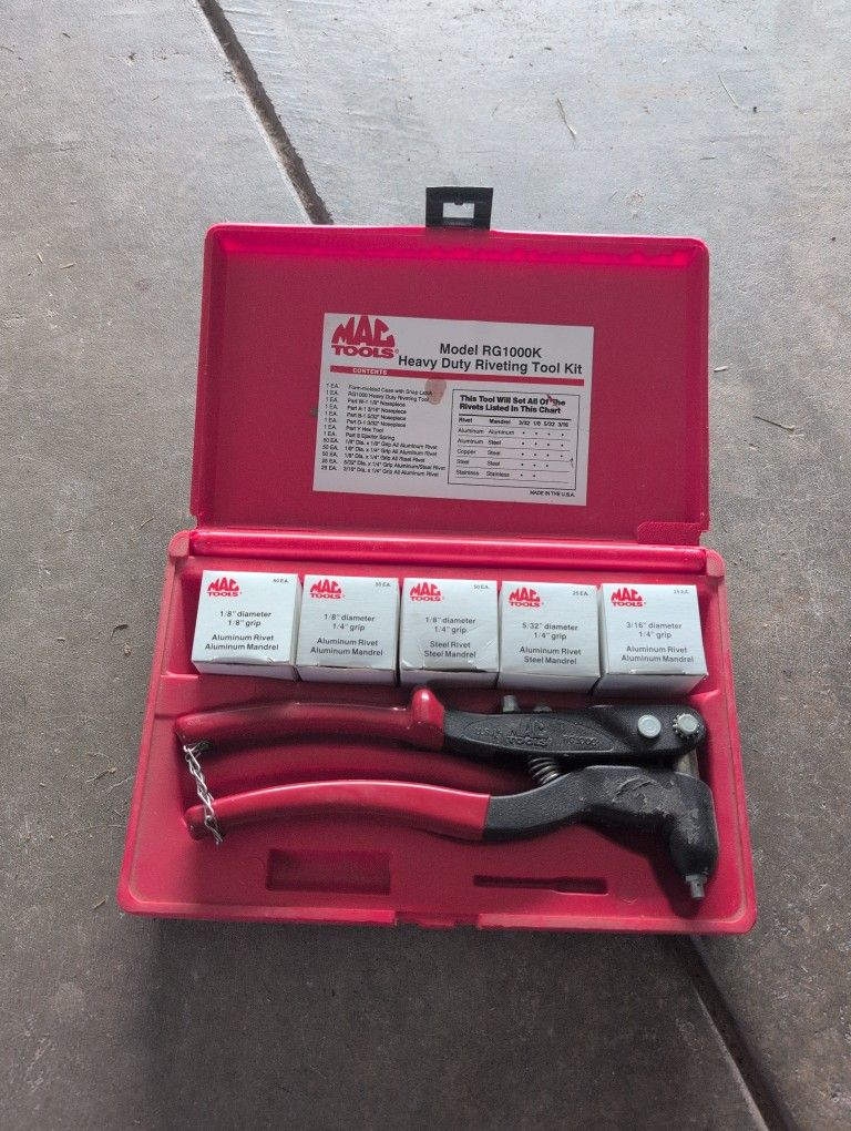 Mac Tools Heavy Duty Riveting Tool Kit