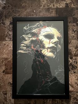 Christopher Lovell 'Two Faces' Dark Surrealism Framed Art Print
