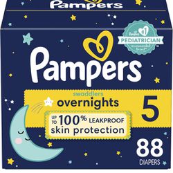 Pampers Swaddlers Overnights Diapers - Size 5, 88 Count