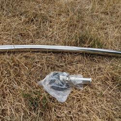 Home Depot Ashville Curved Shower Curtain Rod In Spot Resist Bushed Nickel