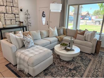 Beige living spaces sectional couch