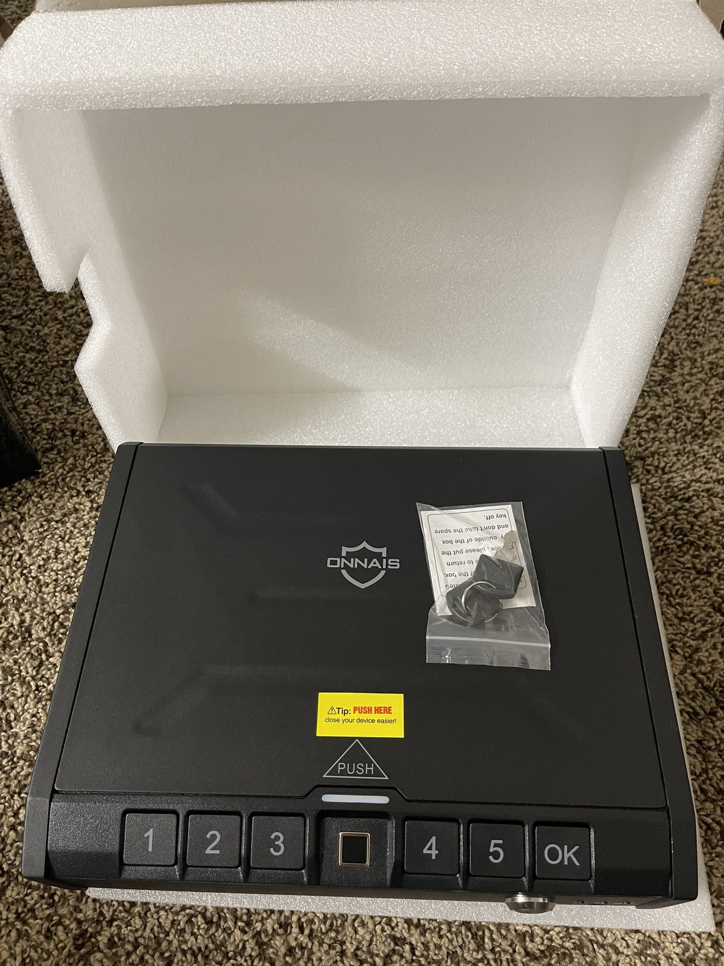ONNAIS Iron Safe For Handgun:Swift Entry Gun Lock Box,safe For Home,car,nightstand,bedside