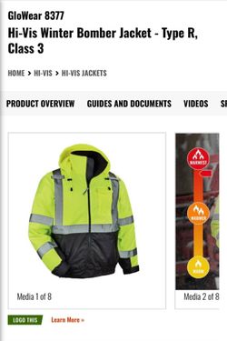 Hi-Vis Winter Bomber Jacket - Type R, Class 3