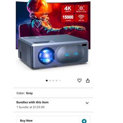 [Electric Focus] 4K Projector with 5G WiFi and Bluetooth, 15000L JOWLURK Projector, Outdoor Movie Projector, Home Mini Theater Portable Projector for 