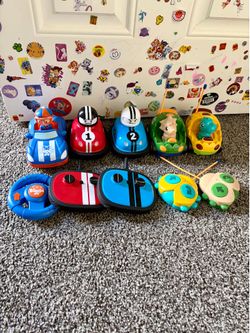 5 sets of remote control cars and bumper cars kids