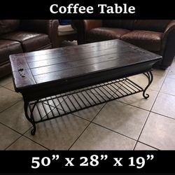 Table Top - Coffee Table  - Wood - Metal