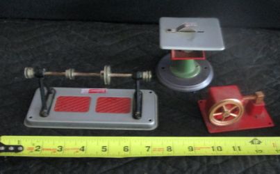 Model Steam Engine accessories (Flywheel Trans, hammer, saw)