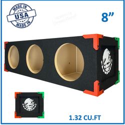 8” Speaker Box Triple Sealed Ground Shaker Box Subwoofer Enclosure 