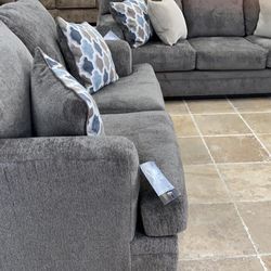 Dorsten Slate Living Room Set (SOFA and LOVESEAT