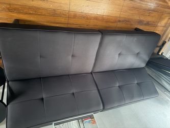 Dark black Tufted Futon Sofa Bed