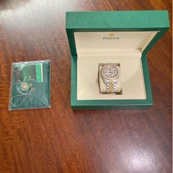 Rolex Flawless Moissanite Watch