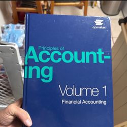 Principle Of Accounting, Volume One Financial Accounting