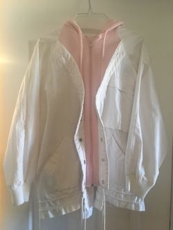 White and pink jacket