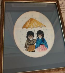 Picture frame/ knitted picture
