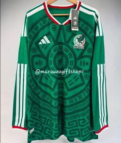 Men's Mexico Authentic Long Sleeve World Cup Players Jerseys (Read The Descriptions)
