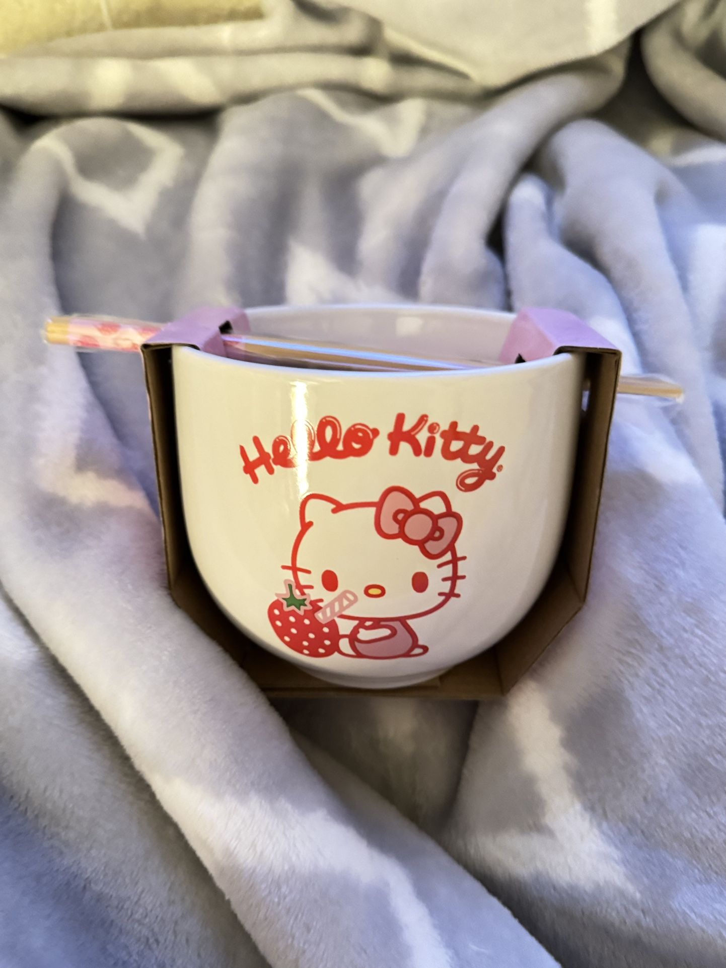Hello kitty Ceramic Bowl With Chopsticks