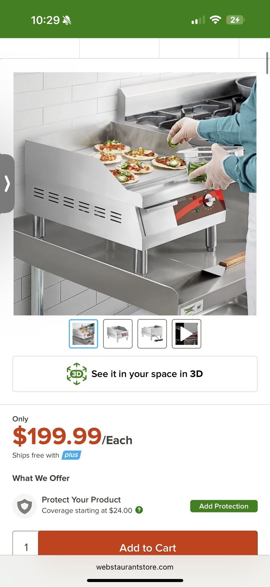 Commercial griddle