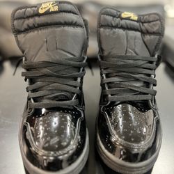 Jordan 1 Black And Gold Patent Size 12 $110 OBO