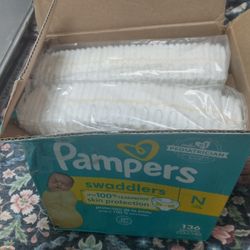 free delivery 🚗 136 size N baby diapers pampers swaddlers talla recien nacido entrega gratis 
