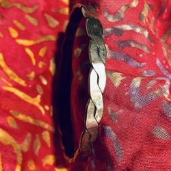 Silver rope bangle bracelet