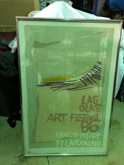 Las Olas art festival 86 Museum of Fort Lauderdale numbered signed piece on museum paper